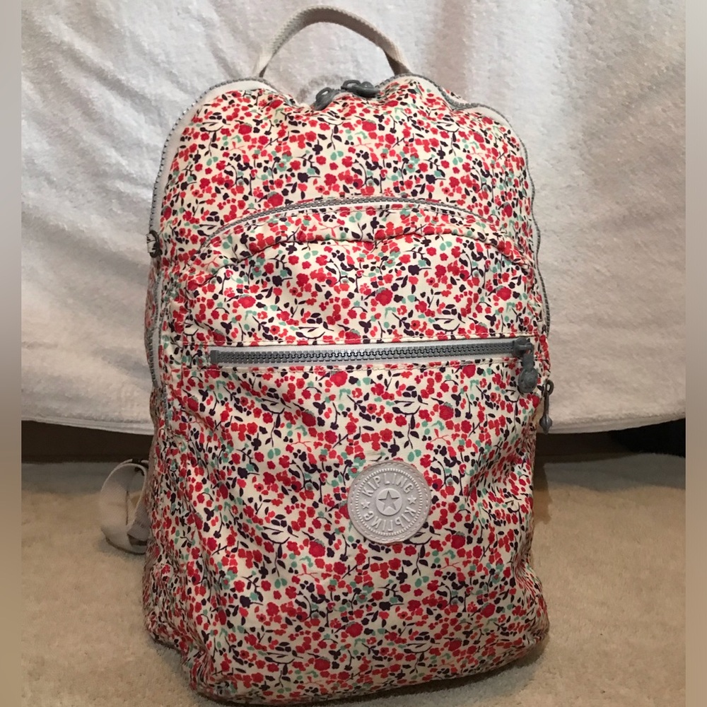 Seoul Kipling large backpack floral pattern print